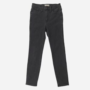 Madewell 10" High Rise Skinny Jeans Womens 28P Black Stretch Charcoal Wash Denim
